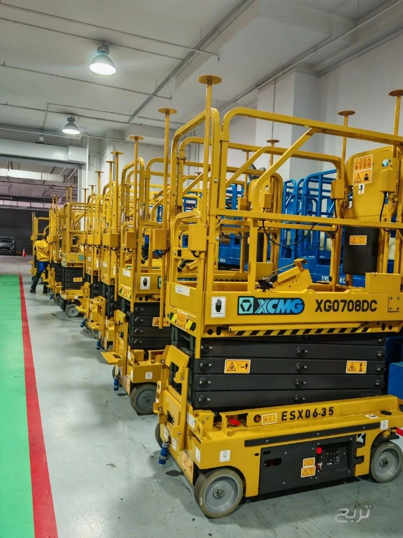 سيزر لفت للايجار بالدمام .. ببطاريات ليثيوم متطورة .. ارتفاع 8 متر و 10 متر شحن سريع